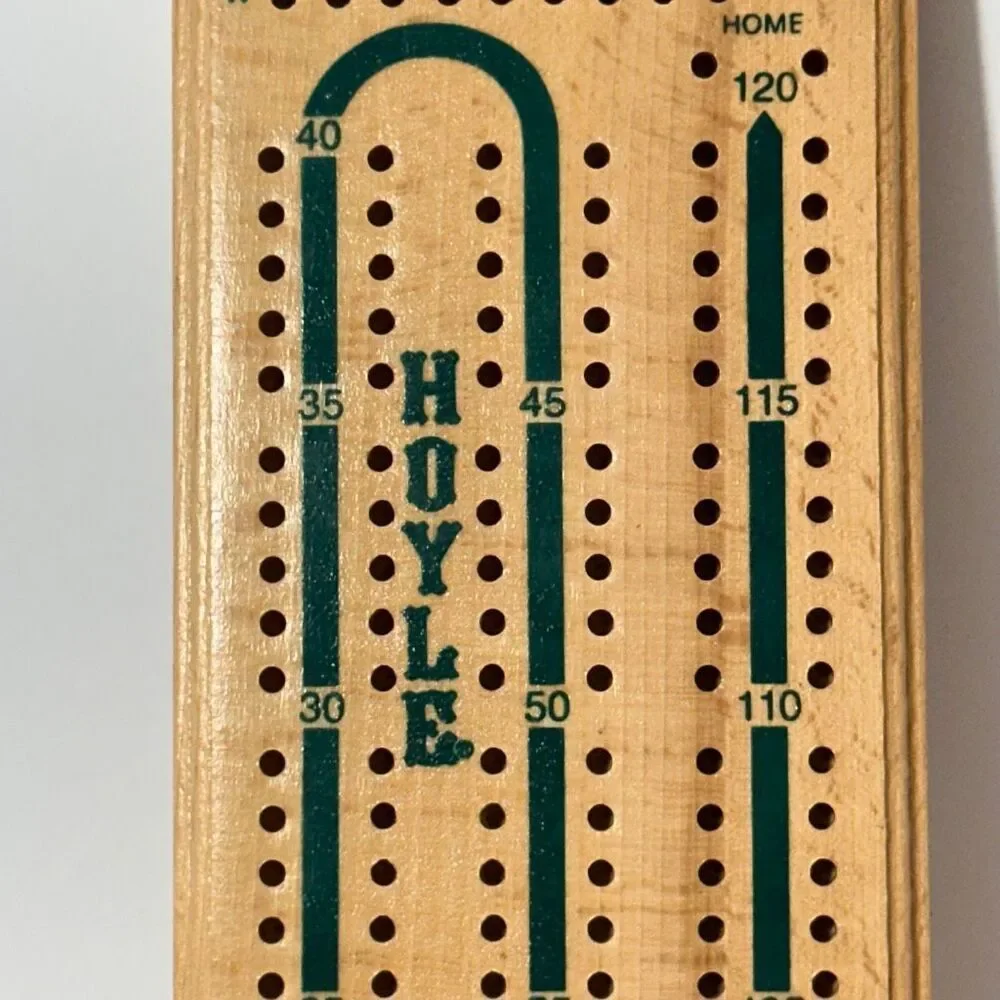 Vintage Continuous Track Cribbage Board by Hoyle